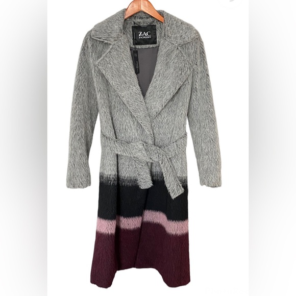 NEW Zac Posen *RARE* Wool Belted Coat Made in Italy - Picture 3 of 14